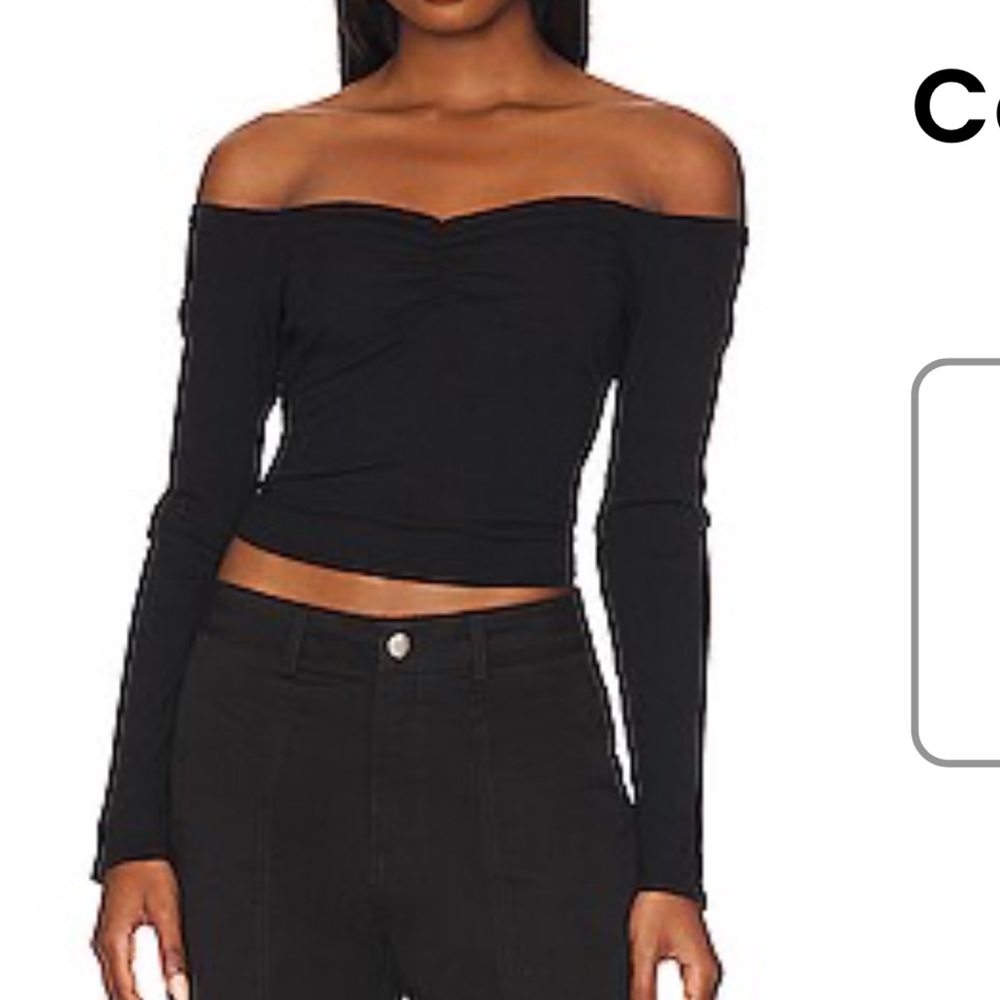 Bobi ribbed cropped long sleeve NWOT